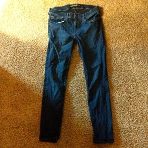 Express super skinny jeans super soft dark wash size 10R mid rise